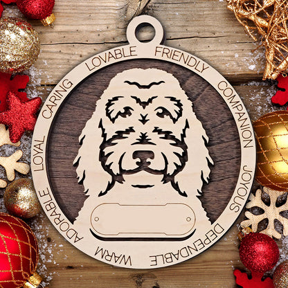 Personalized Dog Christmas Ornament – Custom Breed Keepsake Gift - Dog Breeds A-G