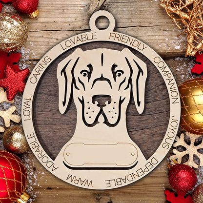 Personalized Dog Christmas Ornament – Custom Breed Keepsake Gift - Dog Breeds A-G