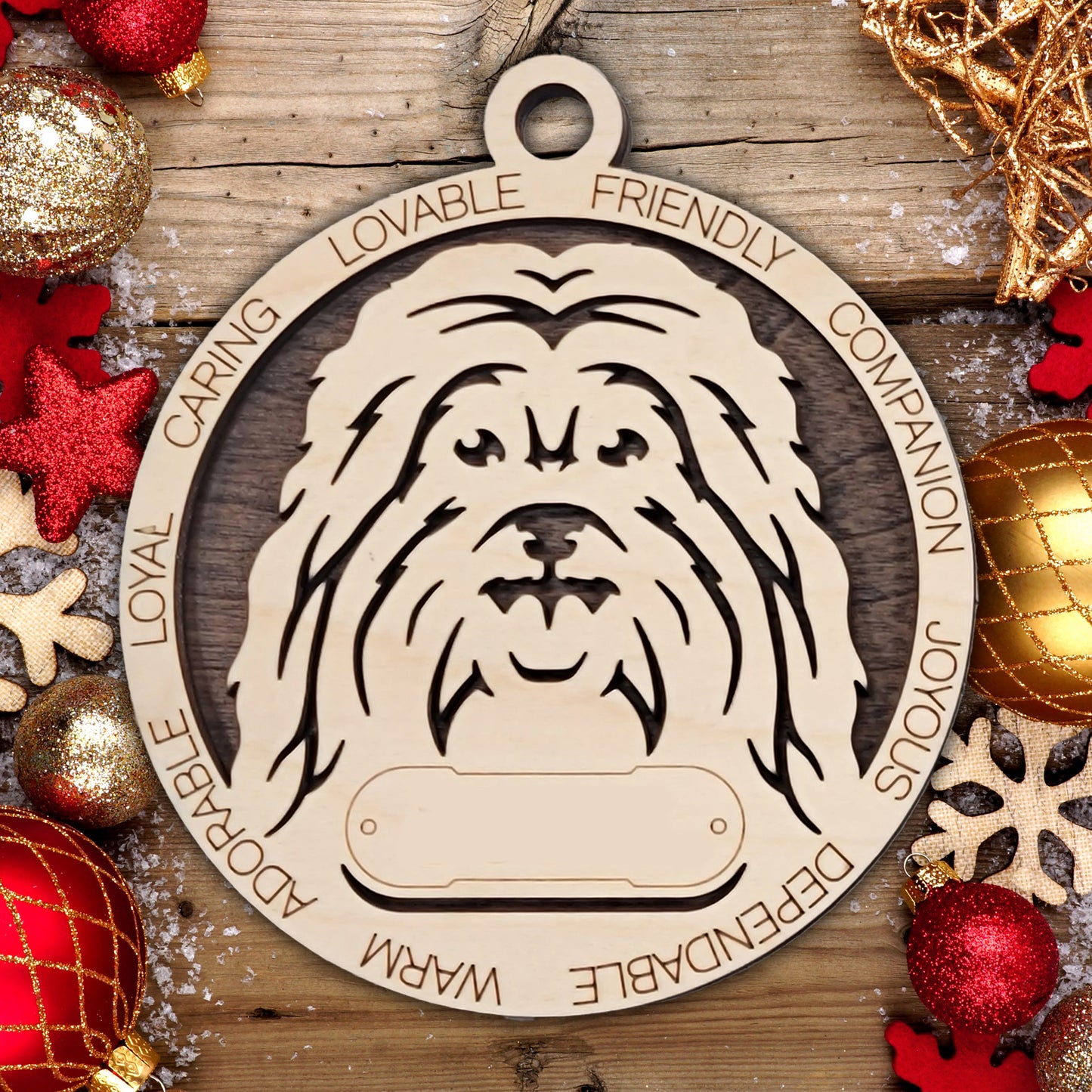 Personalized Dog Christmas Ornament – Custom Breed Keepsake Gift - Dog Breeds H-Y