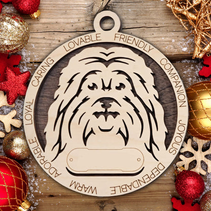 Personalized Dog Christmas Ornament – Custom Breed Keepsake Gift - Dog Breeds H-Y