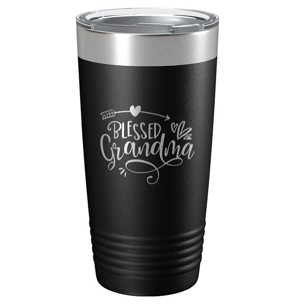 Blessed Grandma 20oz Stainless Steel Wine Tumbler with Lid | Vacuum Insulated Mug | Birthday | Christmas | Mothers Day Gift