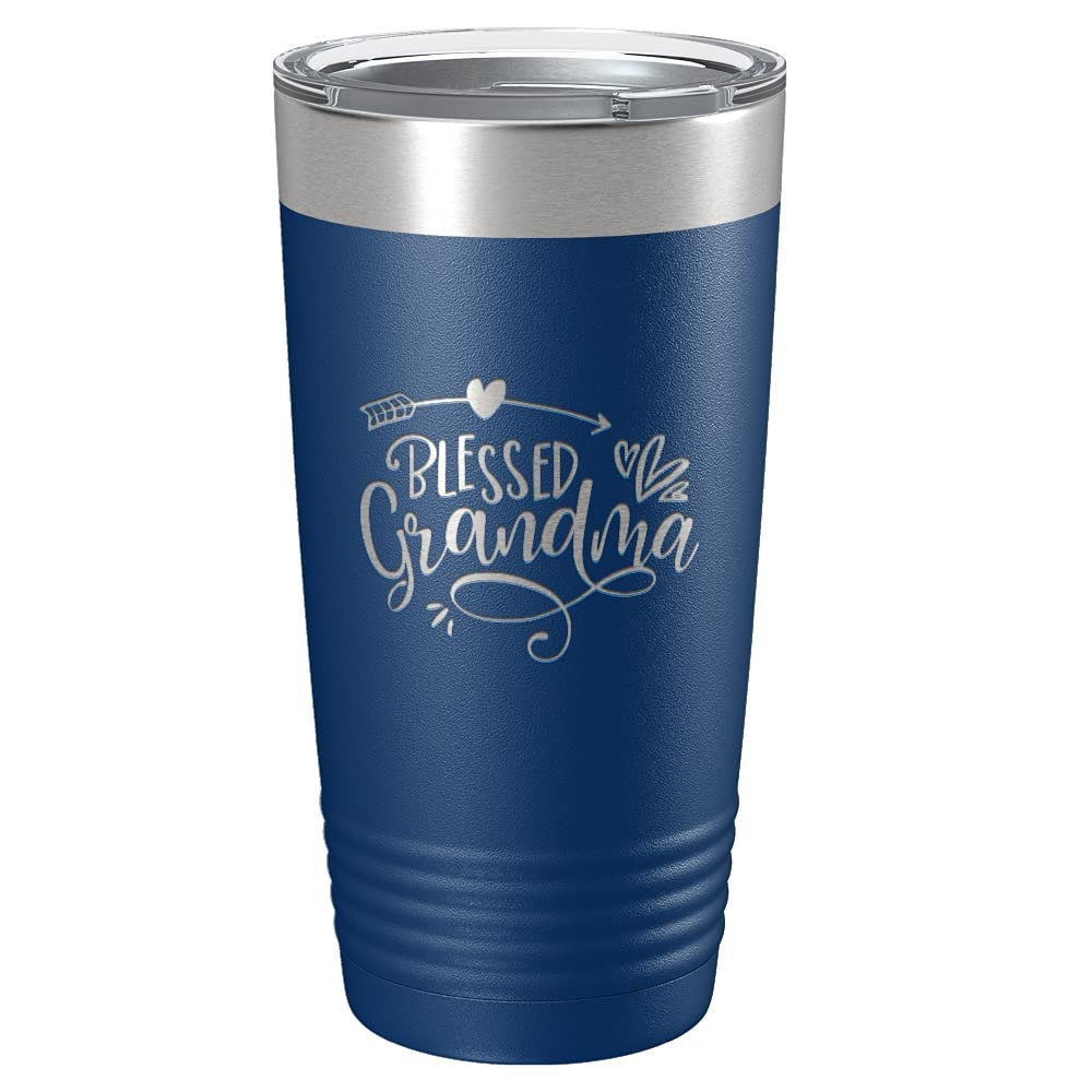 Blessed Grandma 20oz Stainless Steel Wine Tumbler with Lid | Vacuum Insulated Mug | Birthday | Christmas | Mothers Day Gift