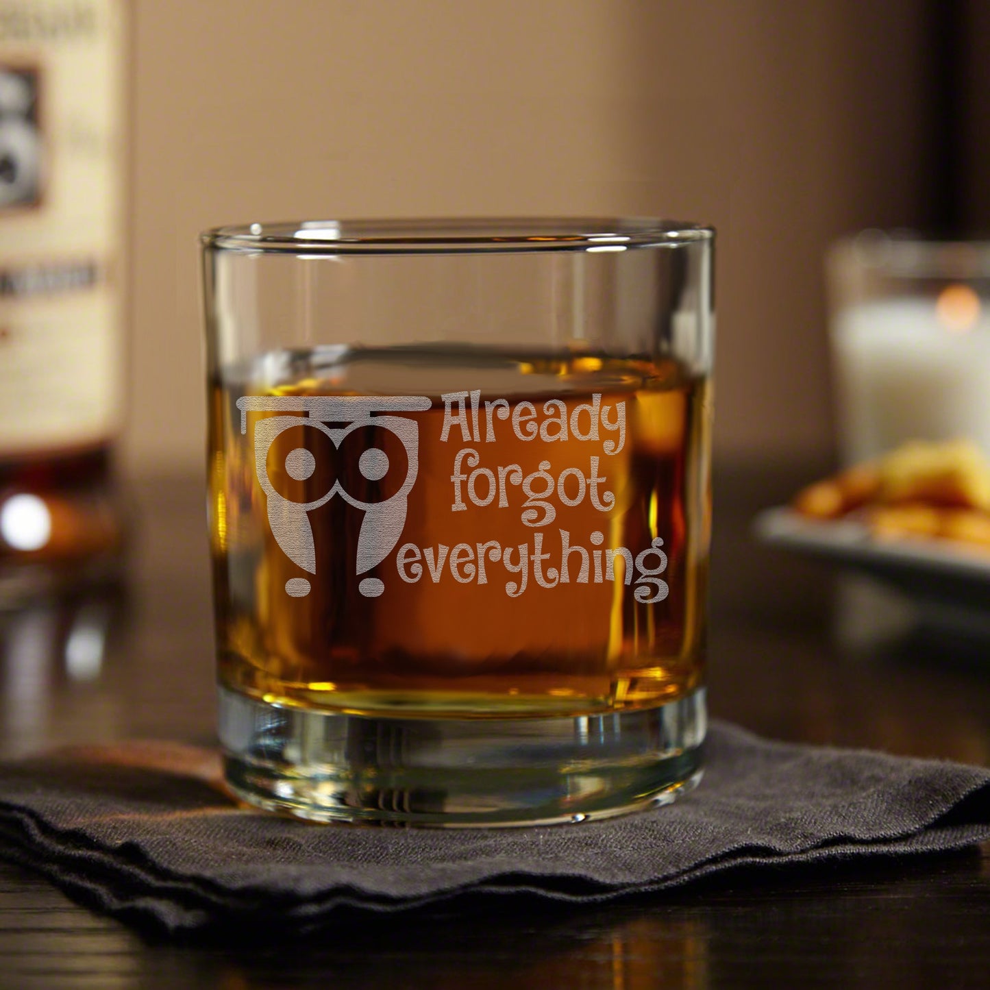 Funny Graduation Gift • Graduation Gifts For Her and Him • Already Forgot Everything Engraved Whiskey Glass for University Graduation