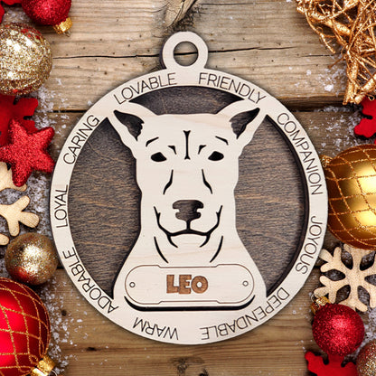 Personalized Dog Christmas Ornament – Custom Breed Keepsake Gift - Dog Breeds H-Y
