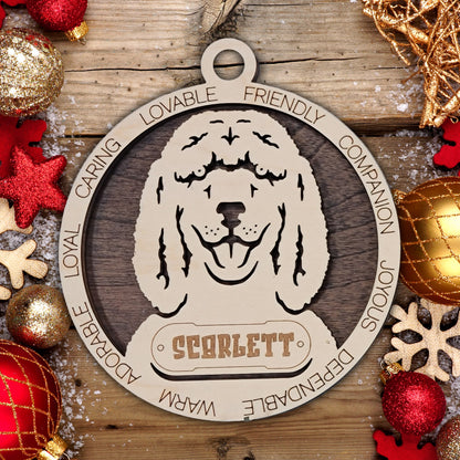 Personalized Dog Christmas Ornament – Custom Breed Keepsake Gift - Dog Breeds H-Y