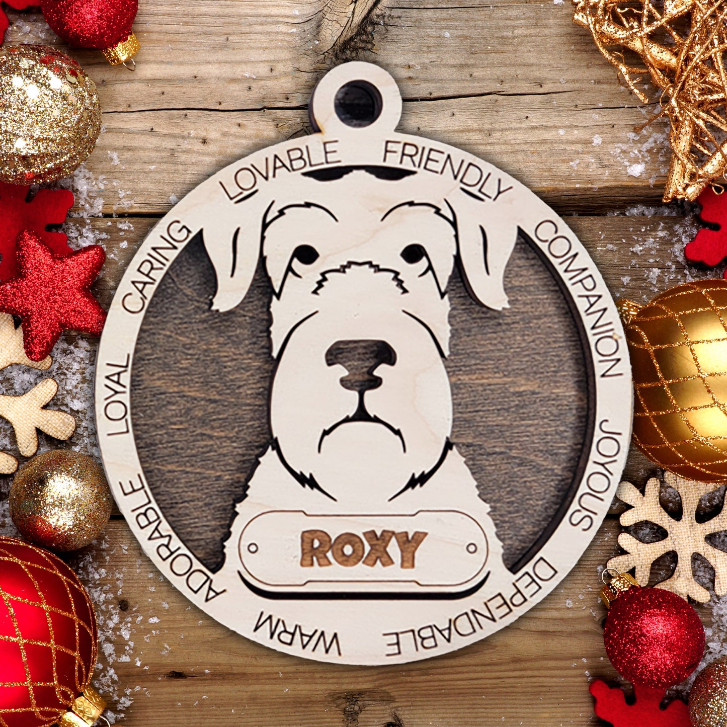 Personalized Dog Christmas Ornament – Custom Breed Keepsake Gift - Dog Breeds H-Y