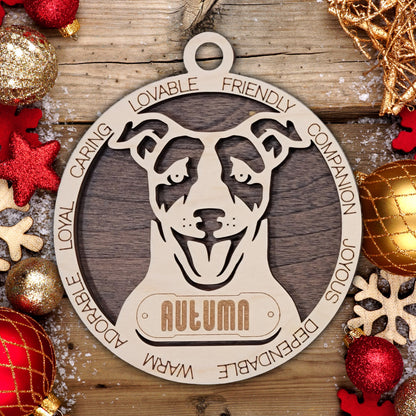 Personalized Dog Christmas Ornament – Custom Breed Keepsake Gift - Dog Breeds H-Y