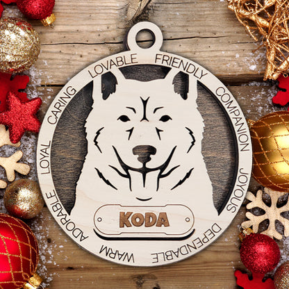 Personalized Dog Christmas Ornament – Custom Breed Keepsake Gift - Dog Breeds H-Y