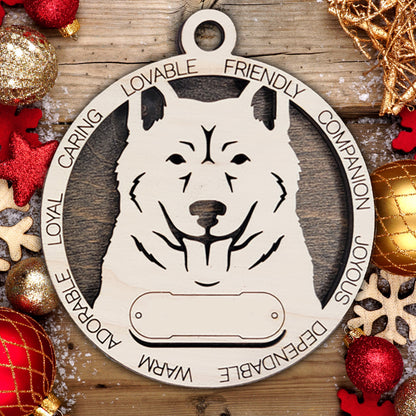 Personalized Dog Christmas Ornament – Custom Breed Keepsake Gift - Dog Breeds H-Y