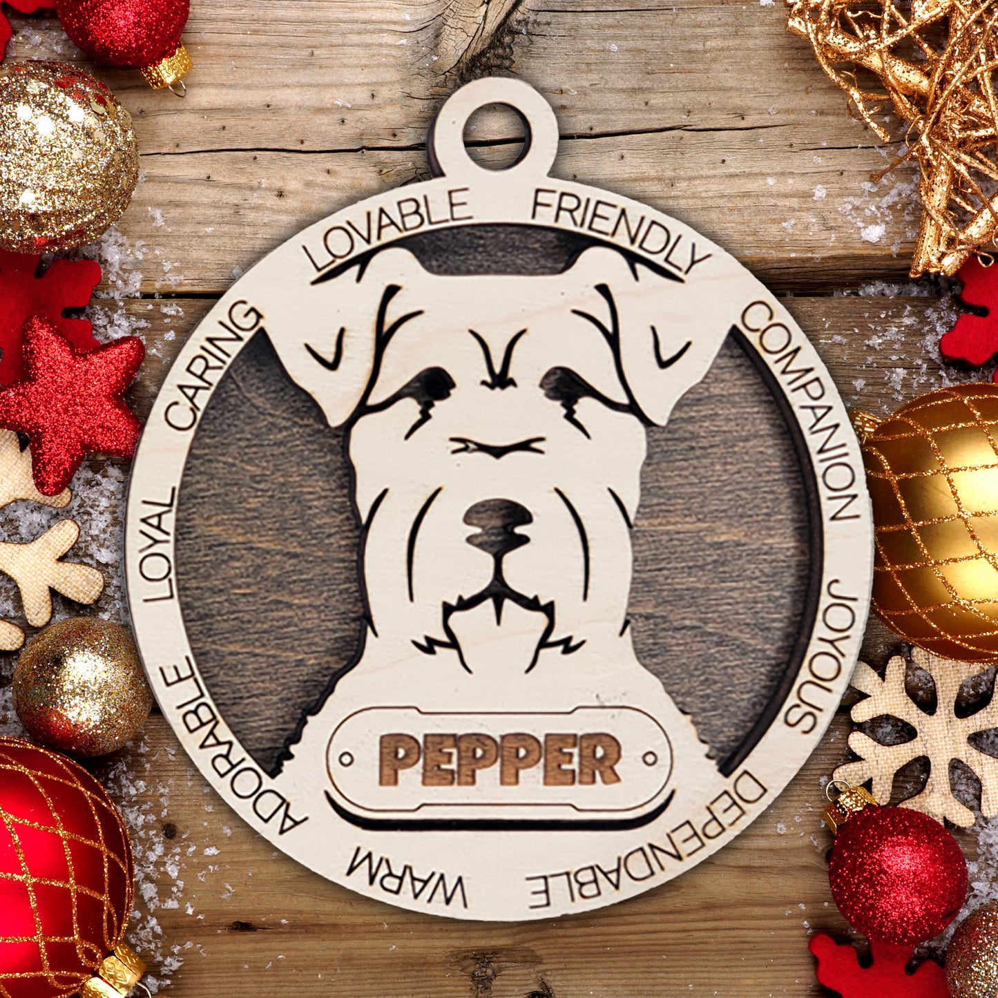 Personalized Dog Christmas Ornament – Custom Breed Keepsake Gift - Dog Breeds H-Y