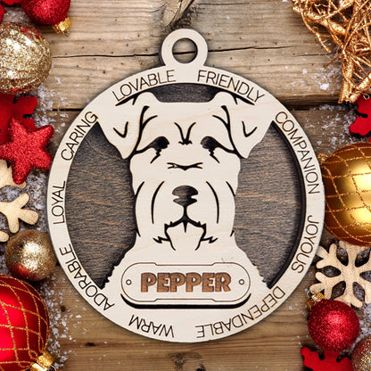 Personalized Dog Christmas Ornament – Custom Breed Keepsake Gift - Dog Breeds H-Y