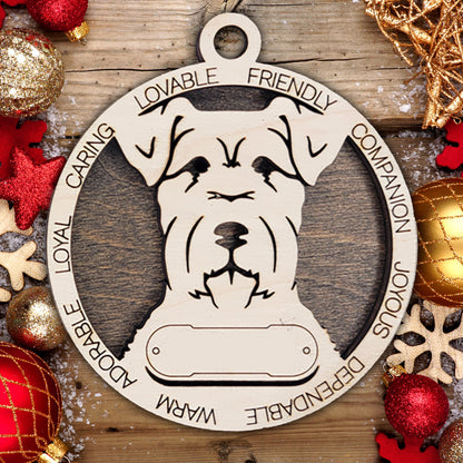 Personalized Dog Christmas Ornament – Custom Breed Keepsake Gift - Dog Breeds H-Y