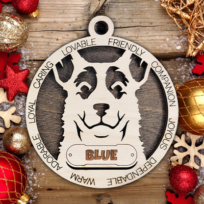 Personalized Dog Christmas Ornament – Custom Breed Keepsake Gift - Dog Breeds H-Y