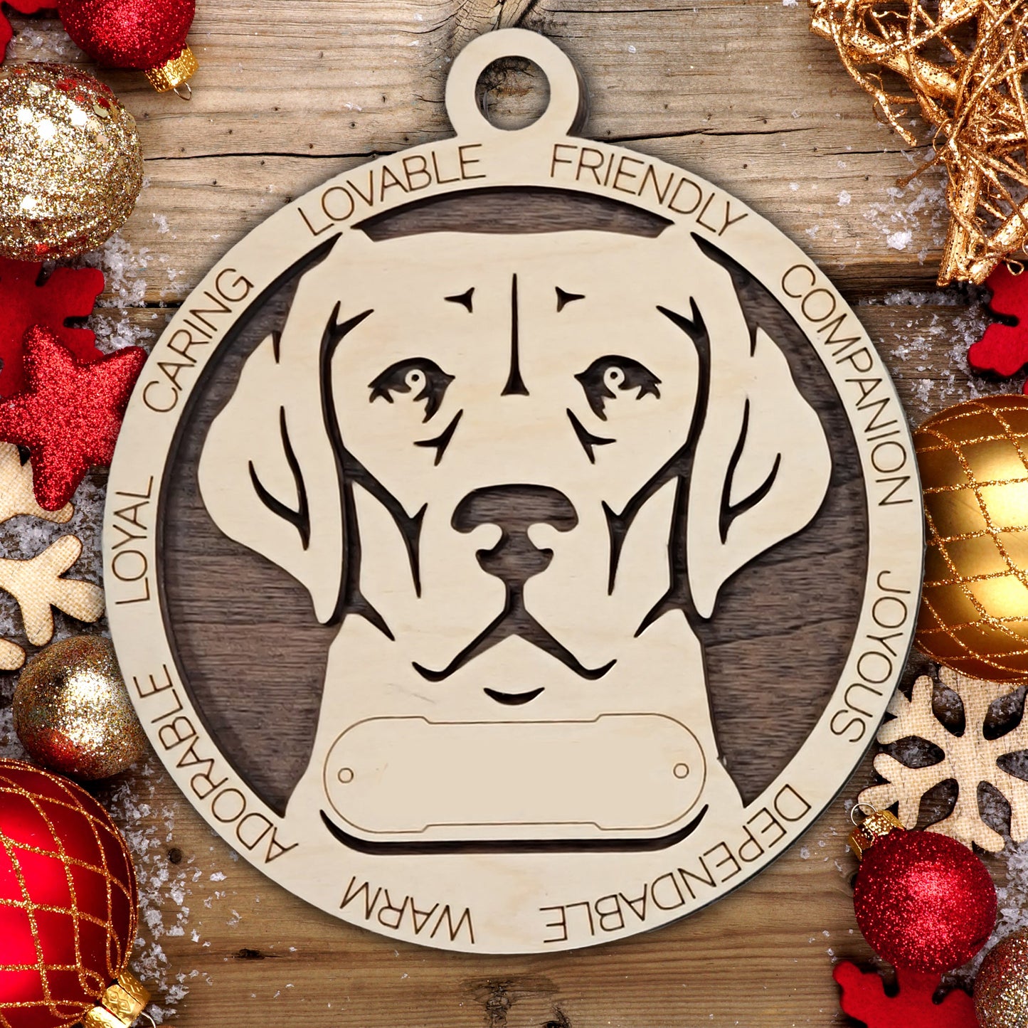 Personalized Dog Christmas Ornament – Custom Breed Keepsake Gift - Dog Breeds H-Y