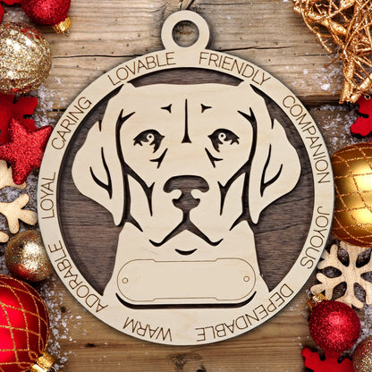 Personalized Dog Christmas Ornament – Custom Breed Keepsake Gift - Dog Breeds H-Y