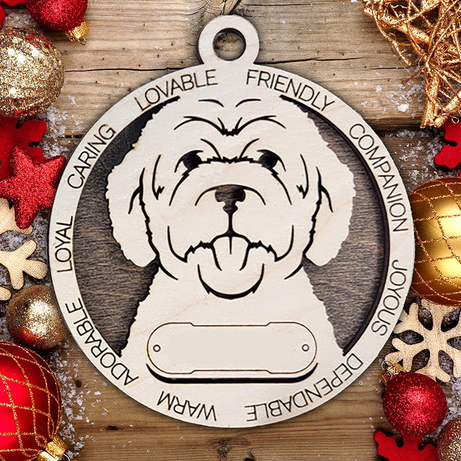 Personalized Dog Christmas Ornament – Custom Breed Keepsake Gift - Dog Breeds A-G