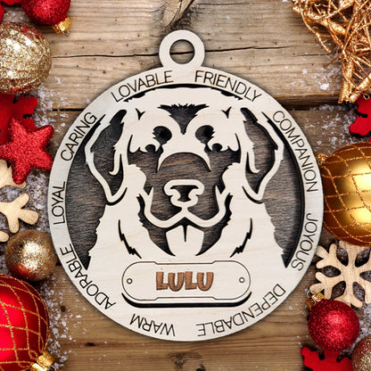 Personalized Dog Christmas Ornament – Custom Breed Keepsake Gift - Dog Breeds H-Y