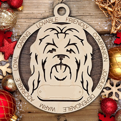 Personalized Dog Christmas Ornament – Custom Breed Keepsake Gift - Dog Breeds H-Y