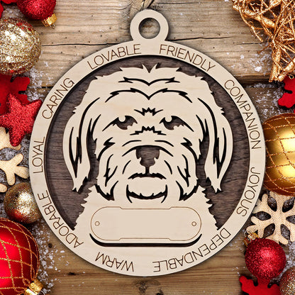 Personalized Dog Christmas Ornament – Custom Breed Keepsake Gift - Dog Breeds H-Y