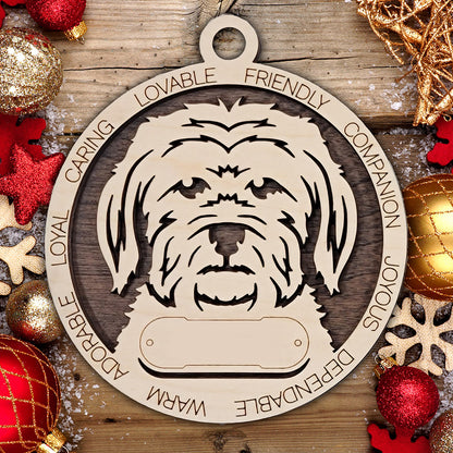 Personalized Dog Christmas Ornament – Custom Breed Keepsake Gift - Dog Breeds H-Y