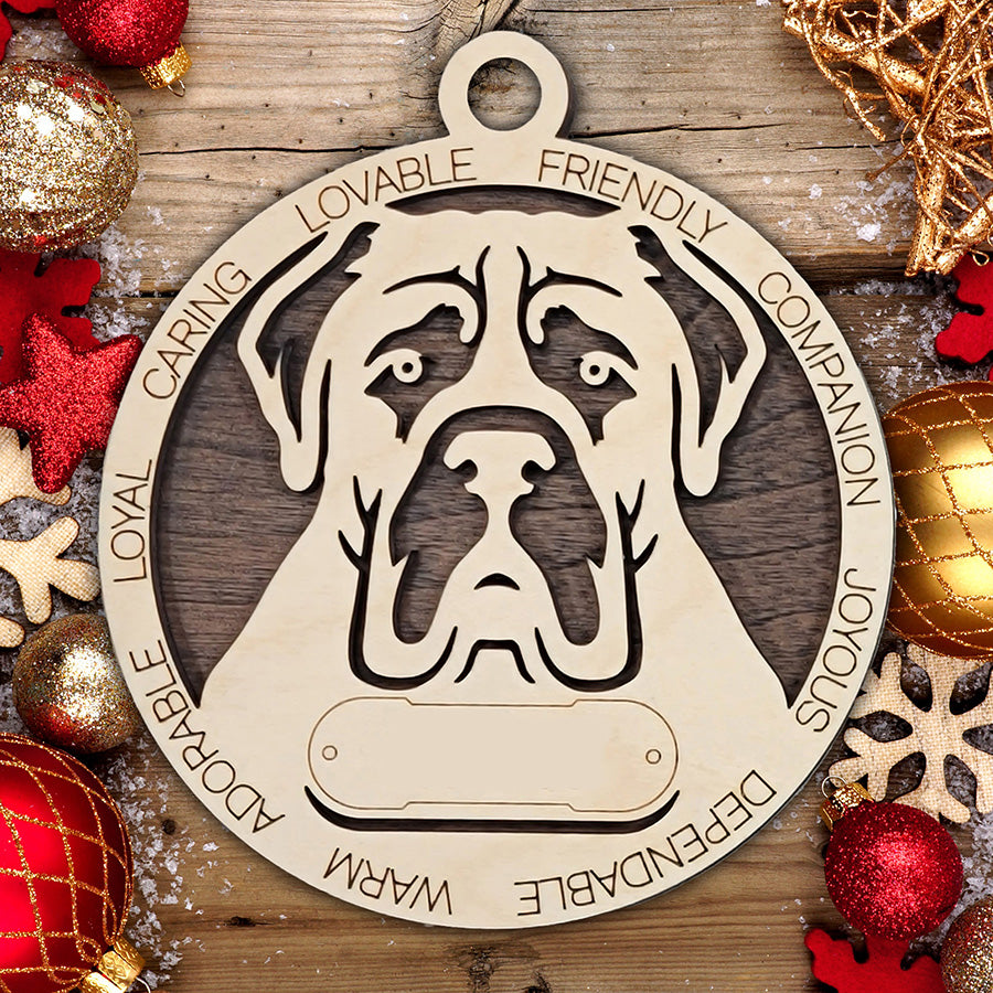 Personalized Dog Christmas Ornament – Custom Breed Keepsake Gift - Dog Breeds H-Y
