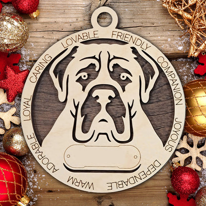 Personalized Dog Christmas Ornament – Custom Breed Keepsake Gift - Dog Breeds H-Y