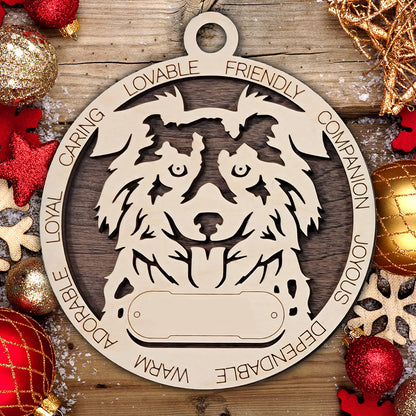 Personalized Dog Christmas Ornament – Custom Breed Keepsake Gift - Dog Breeds H-Y