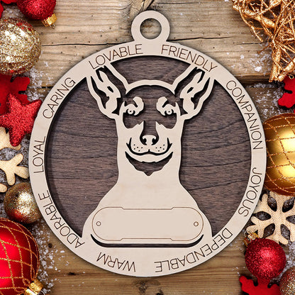 Personalized Dog Christmas Ornament – Custom Breed Keepsake Gift - Dog Breeds H-Y
