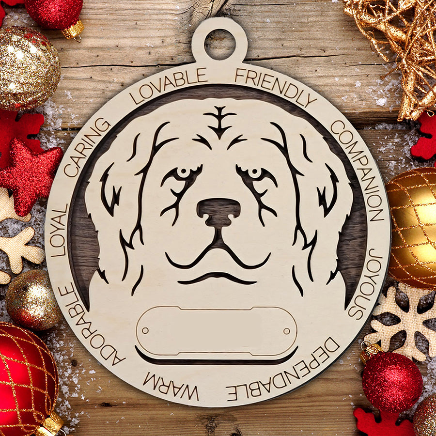 Personalized Dog Christmas Ornament – Custom Breed Keepsake Gift - Dog Breeds H-Y
