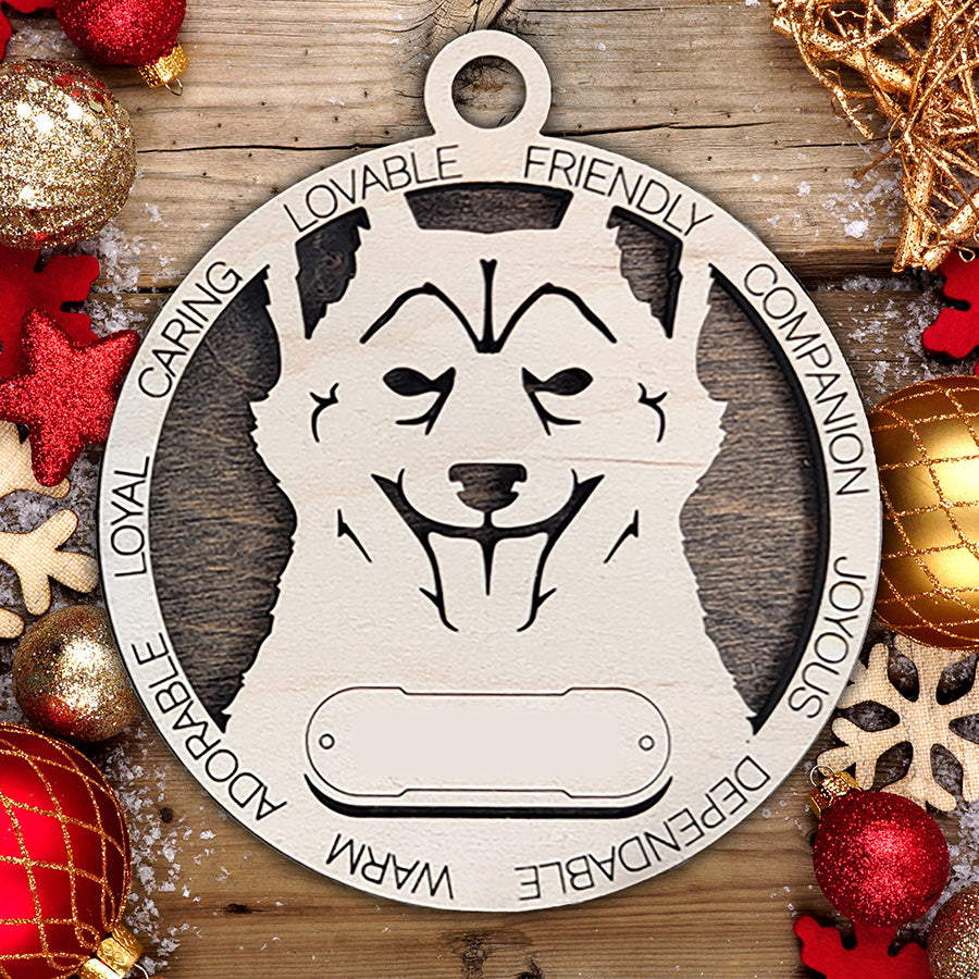 Personalized Dog Christmas Ornament – Custom Breed Keepsake Gift - Dog Breeds H-Y