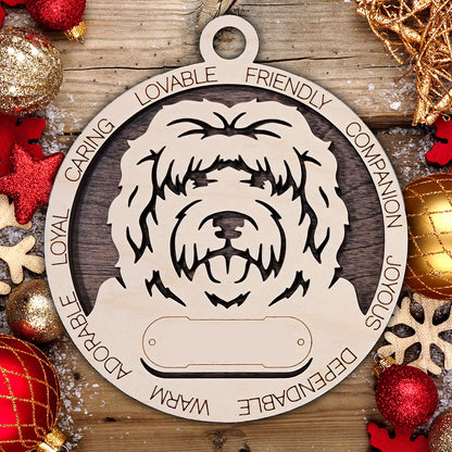 Personalized Dog Christmas Ornament – Custom Breed Keepsake Gift - Dog Breeds H-Y