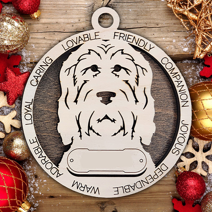 Personalized Dog Christmas Ornament – Custom Breed Keepsake Gift - Dog Breeds H-Y