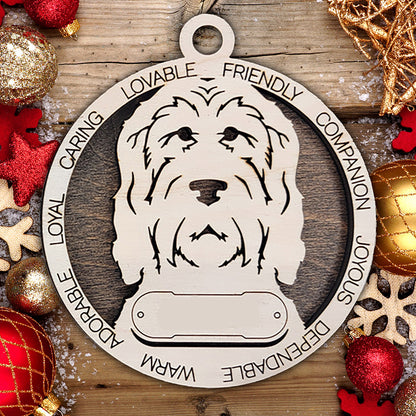 Personalized Dog Christmas Ornament – Custom Breed Keepsake Gift - Dog Breeds H-Y