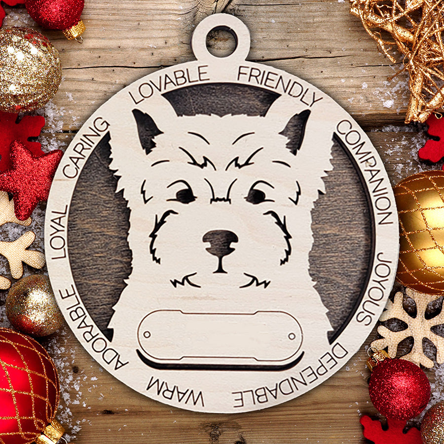 Personalized Dog Christmas Ornament – Custom Breed Keepsake Gift - Dog Breeds H-Y