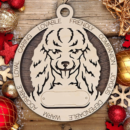 Personalized Dog Christmas Ornament – Custom Breed Keepsake Gift - Dog Breeds H-Y