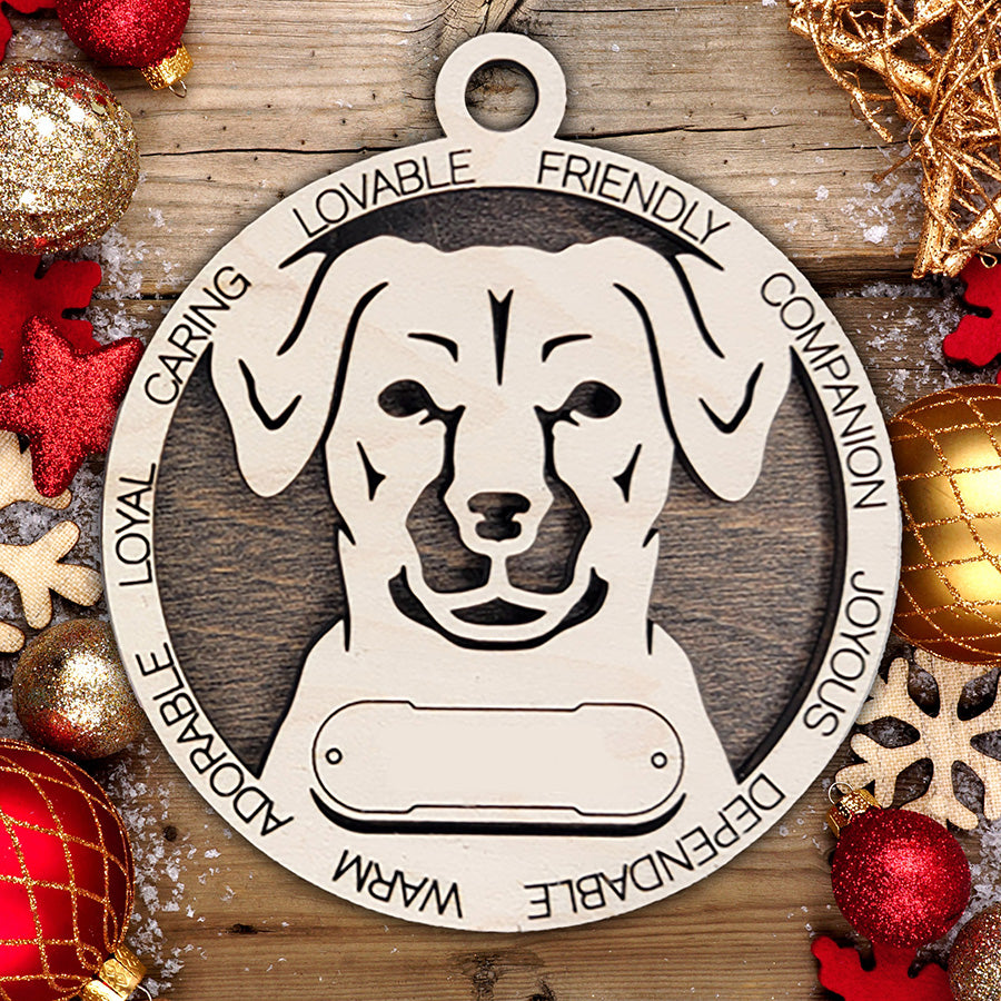 Personalized Dog Christmas Ornament – Custom Breed Keepsake Gift - Dog Breeds H-Y