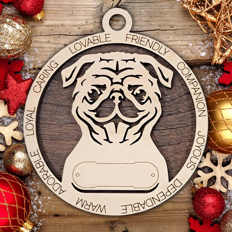 Personalized Dog Christmas Ornament – Custom Breed Keepsake Gift - Dog Breeds H-Y