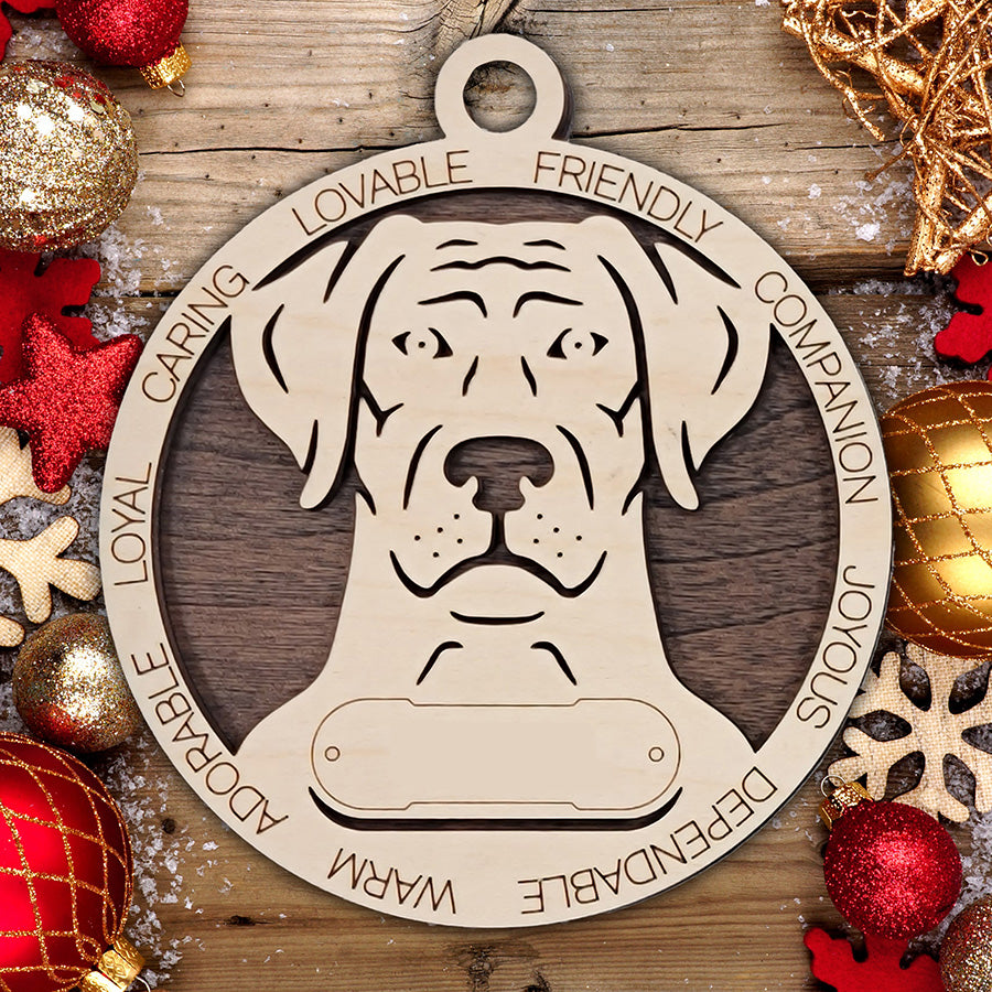 Personalized Dog Christmas Ornament – Custom Breed Keepsake Gift - Dog Breeds H-Y