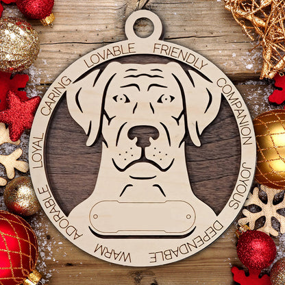 Personalized Dog Christmas Ornament – Custom Breed Keepsake Gift - Dog Breeds H-Y