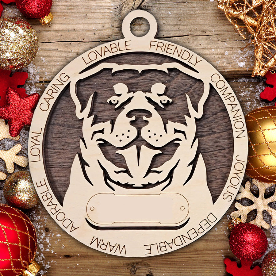 Personalized Dog Christmas Ornament – Custom Breed Keepsake Gift - Dog Breeds H-Y