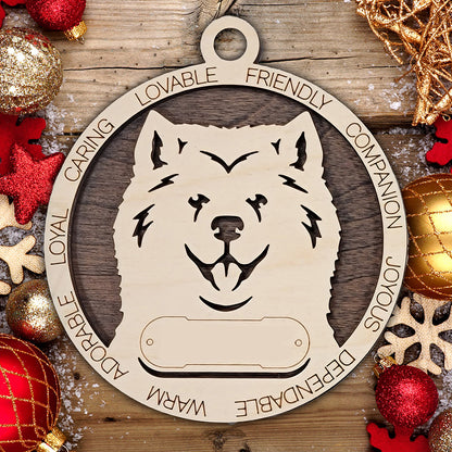 Personalized Dog Christmas Ornament – Custom Breed Keepsake Gift - Dog Breeds H-Y