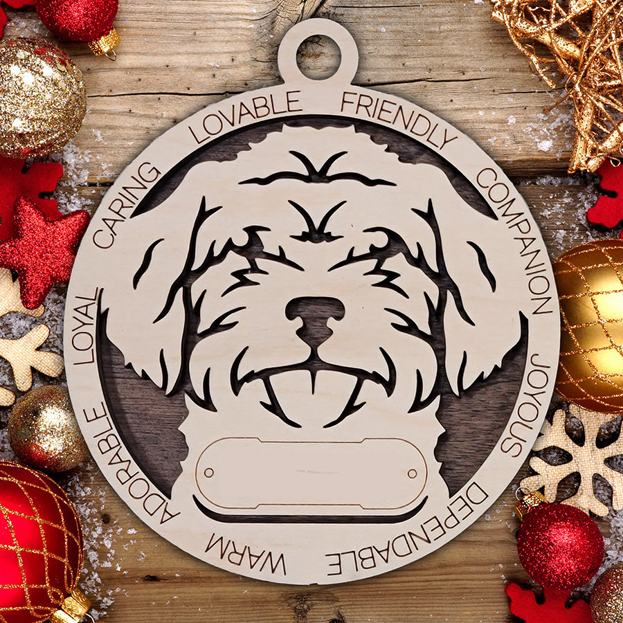 Personalized Dog Christmas Ornament – Custom Breed Keepsake Gift - Dog Breeds H-Y