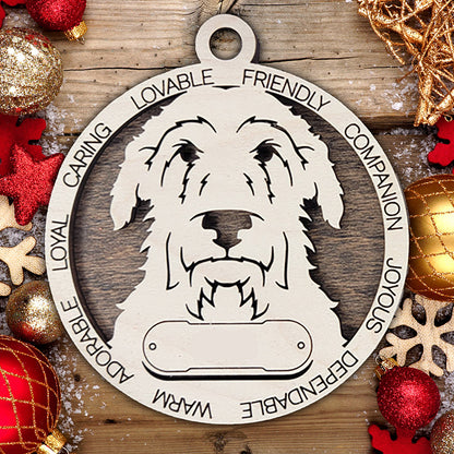 Personalized Dog Christmas Ornament – Custom Breed Keepsake Gift - Dog Breeds H-Y