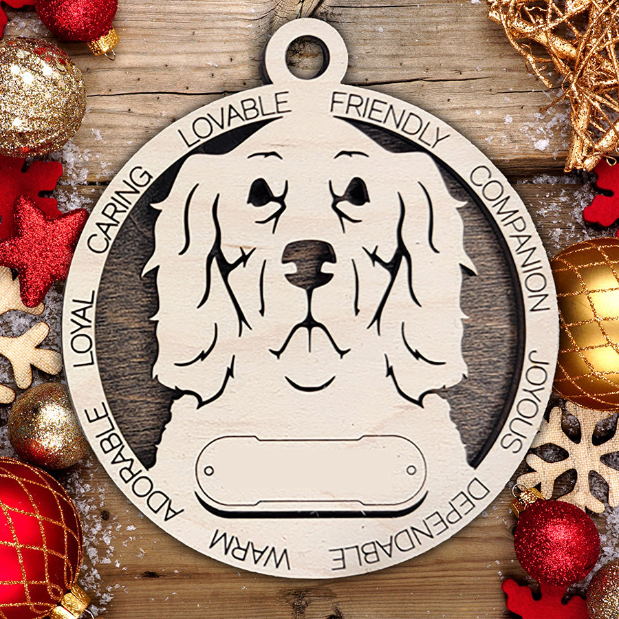 Personalized Dog Christmas Ornament – Custom Breed Keepsake Gift - Dog Breeds H-Y