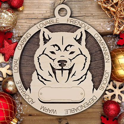 Personalized Dog Christmas Ornament – Custom Breed Keepsake Gift - Dog Breeds H-Y