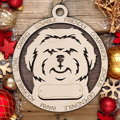 Personalized Dog Christmas Ornament – Custom Breed Keepsake Gift - Dog Breeds H-Y
