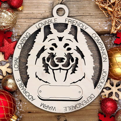 Personalized Dog Christmas Ornament – Custom Breed Keepsake Gift - Dog Breeds H-Y