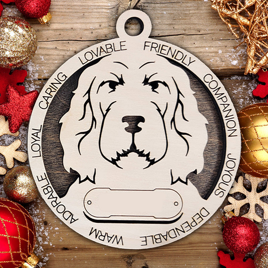 Personalized Dog Christmas Ornament – Custom Breed Keepsake Gift - Dog Breeds H-Y