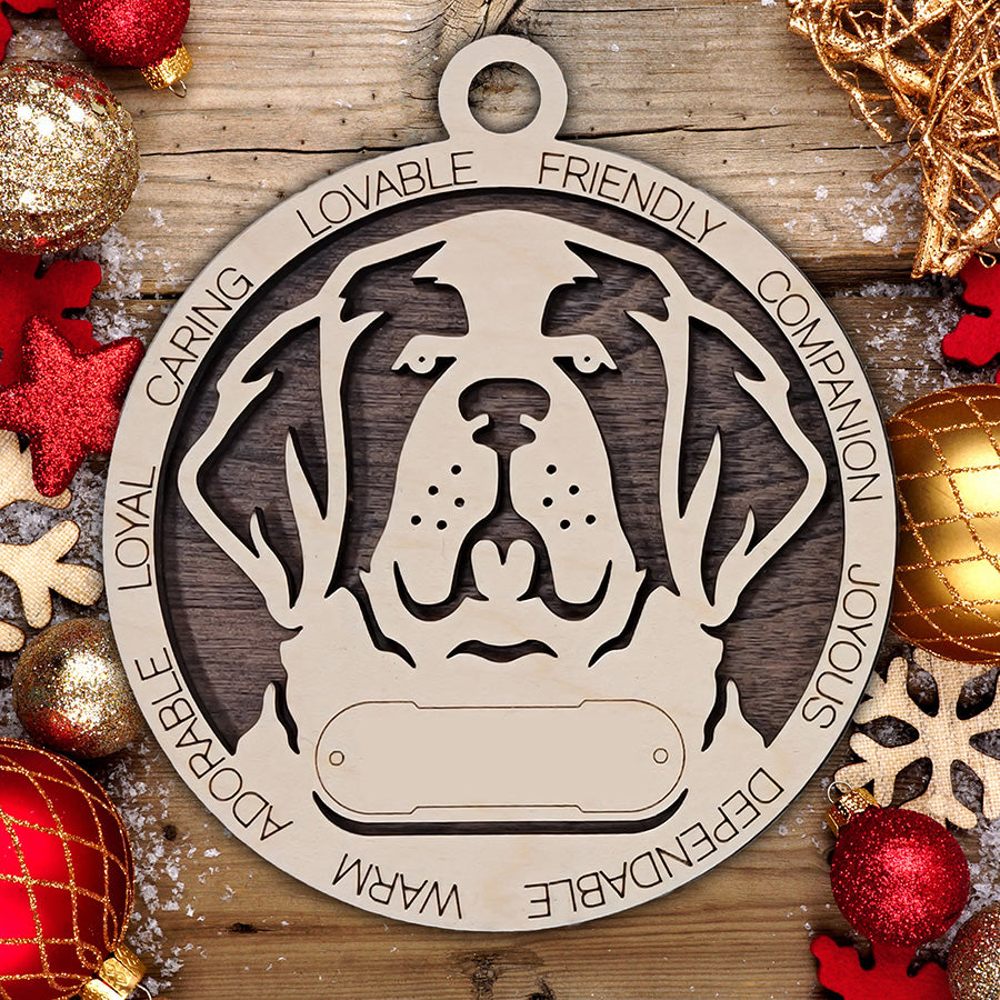 Personalized Dog Christmas Ornament – Custom Breed Keepsake Gift - Dog Breeds H-Y