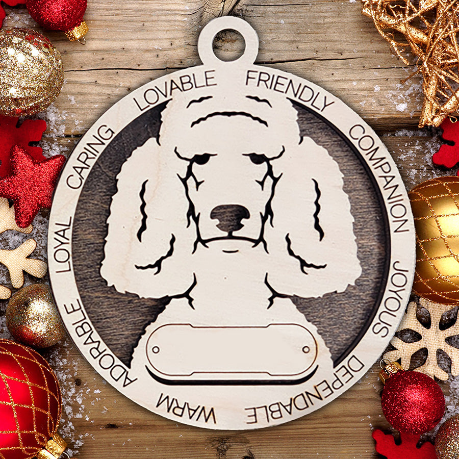 Personalized Dog Christmas Ornament – Custom Breed Keepsake Gift - Dog Breeds H-Y